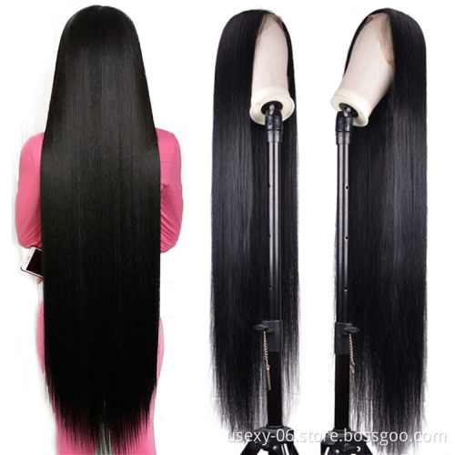 Dropshipping 30 32 34 36 38 40 inch Wigs Human Hair Lace Front Long Straight Virgin Brazilian Hair Wigs